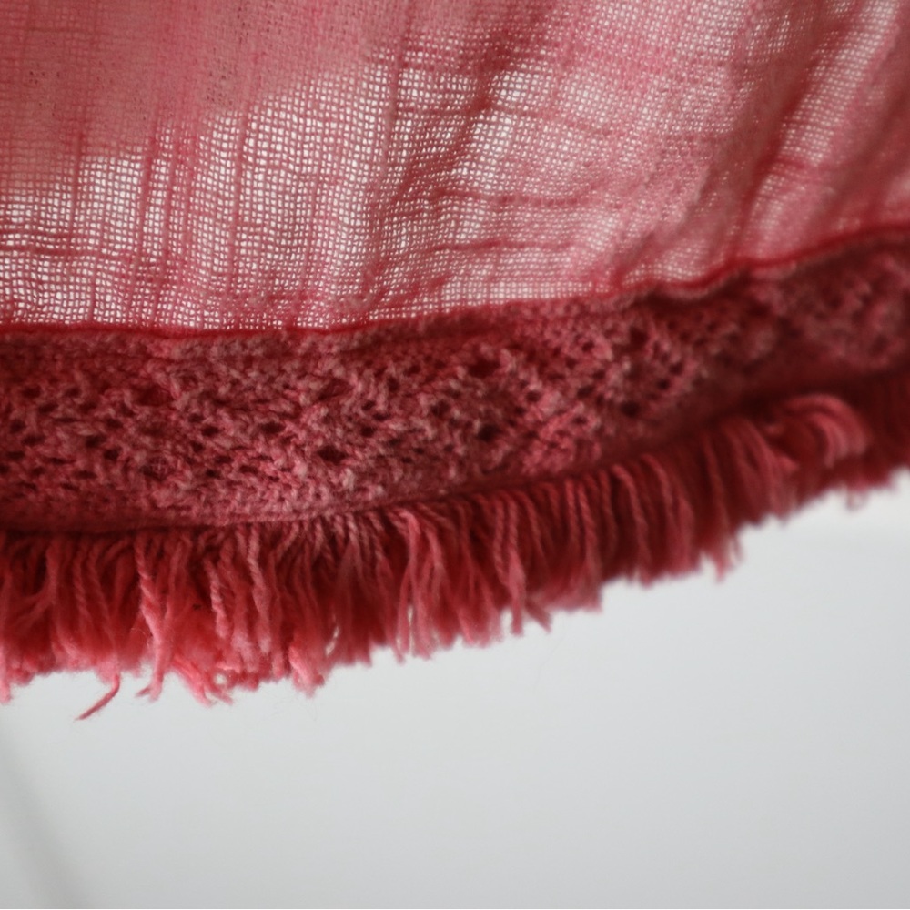 Soft Surroundings Coral Pink Embroidered Boho Tunic Top Mirror Fringe Small - Picture 4 of 16